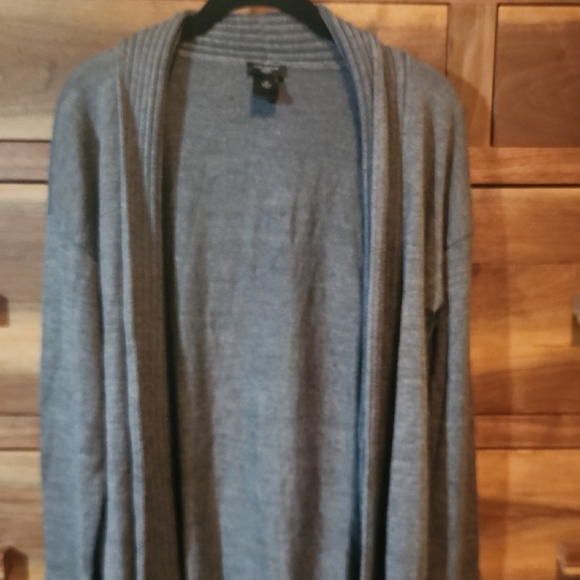 Ann Taylor Gray Shawl Collar Cardigan Sweater - Picture 3 of 4